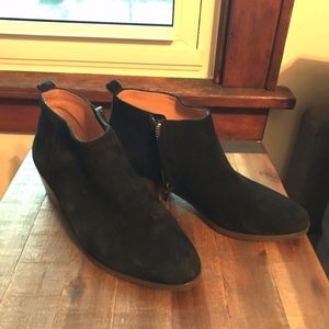 Black J Crew Suede Booties